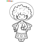 Coloriage ange enfant à imprimer