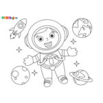 Coloriage astronaute à imprimer