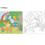 Coloriage bambi enfant à imprimer