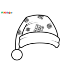 Coloriage bonnet Noël enfant à imprimer