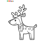 Coloriage cerf enfant à imprimer