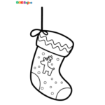 Coloriage chaussette Noël à imprimer