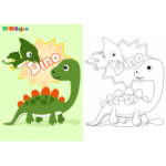 Coloriage dinosaure enfants à imprimer