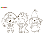 Coloriage enfant déguisement à imprimer