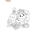 Coloriage enfant licorne à imprimer