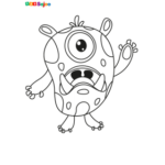 Coloriage enfant monstre 4 à imprimer