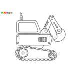 Coloriage enfant pelleteuse à imprimer