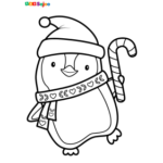 Coloriage enfant pingouin à imprimer