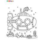 Coloriage enfant sous-marin à imprimer