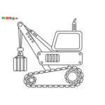 Coloriage enfant tracteur à imprimer