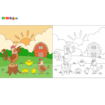 Coloriage ferme enfant à imprimer