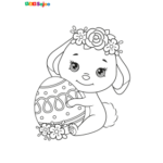 Coloriage lapin Pâques à imprimer