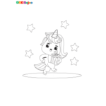 Coloriage licorne cadeau à imprimer