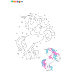 Coloriage licorne enfant à imprimer
