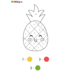 Coloriage nombre ananas à imprimer