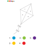 Coloriage nombre cerf-volant à imprimer