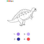 Coloriage nombre dinosaure enfants à imprimer