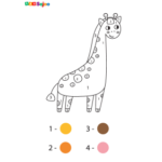 Coloriage nombre girafe à imprimer