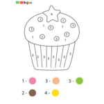 Coloriage nombre muffin à imprimer