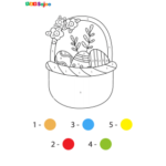 Coloriage nombre paques oeuf à imprimer