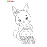 Coloriage Pâques lapin à imprimer
