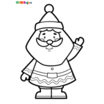 Coloriage père noël enfant à imprimer