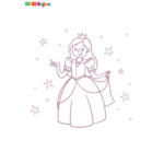 Coloriage princesse à imprimer
