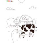 Coloriage vache mouton à imprimer