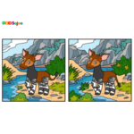 Jeu des différences zèbre
