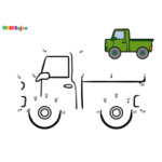 Jeu de points à relier camion