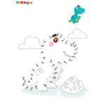 Jeu de points à relier dinosaure