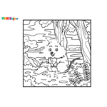 Jeu de points à relier écureuil