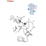 Jeu de points à relier éléphant