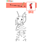 Jeu de points à relier fourmi