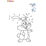 Jeu de points à relier lapin
