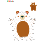 Jeu de points à relier ours