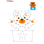Jeu de points à relier ourson