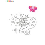 Jeu de points à relier papillon