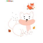 Jeu de points à relier renard enfant