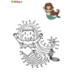 Jeu de points à relier sirène