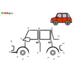 Jeu de points à relier voiture