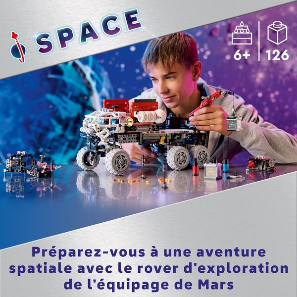 LEGO Technic Rover d’Exploration Habité sur Mars, Jouet de Construction, Véhicule de l’Espace, Jeu d’Explorateur pour Enfants Inspiré de la NASA, Cadeau pour les Garçons et les Filles Dès 11 Ans 42180