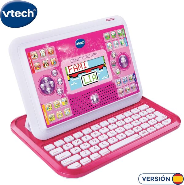 VTech - Ordinateur Portable et Tablette 2 en 1 Genio Little App, Ordinateur éducatif pour Enfants à partir de 4 Ans, 80 activités Qui enseignent Les Lettres, l'anglais, Les mathématiques, Les