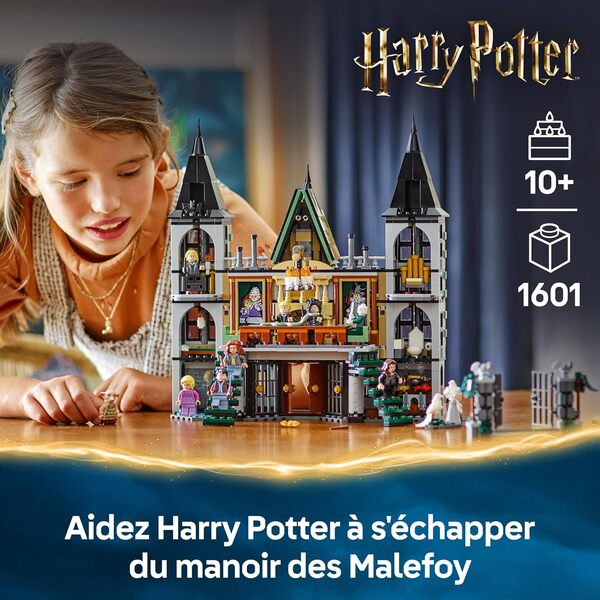 LEGO Harry Potter Le manoir des Malefoy - Jeu de Construction Collector pour garçons et Filles dès 10 Ans - 9 minifigurines Dont Dobby et Lord Voldemort 76453