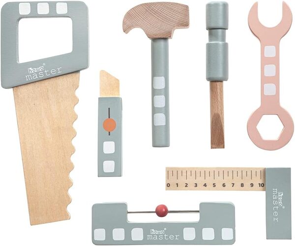 howa Établi pour Enfants en Bois, Établi Bricolage Enfant, Jouet Établi avec Accessoires 47 pièces 4905