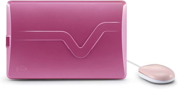 VTech - Genio Max, Mon Premier Vrai Ordi Rose Métal, Ordinateur Enfant avec Écran Couleur 7 Pouces, Souris, 60 Activités et Jeux Éducatifs, Cadeau Enfant de 5 Ans à 12 Ans - Contenu en Français