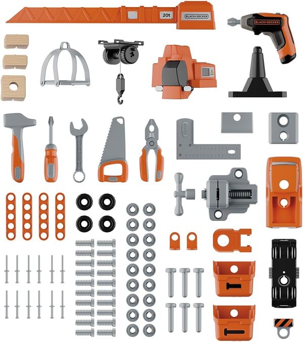 Smoby - Black+Decker - Etabli Bricolo Builder - 87 Accessoires - Matière Recyclée - A Partir de 3 Ans - Fabrication Française