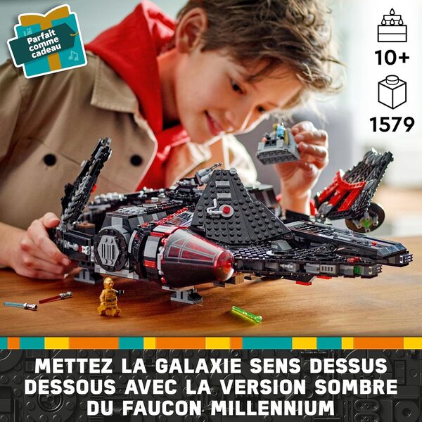 LEGO Star Wars 75389 Le Faucon Noir - Jeu de Construction & Décoration - Fusils à Ressort, Canons & 6 Minifigurines Dont C-3PO - Cadeau pour Garçon dès 10 Ans & Fans Adultes