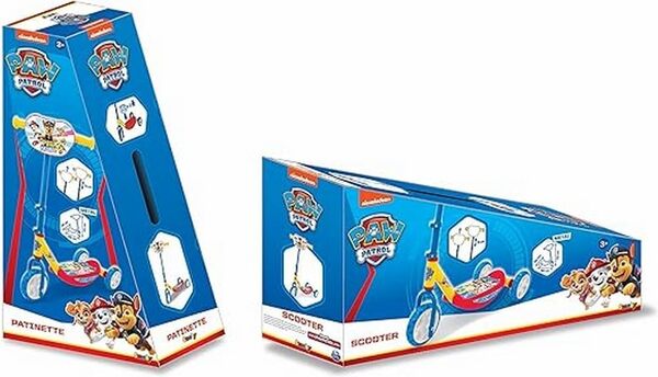 Smoby - Pat' Patrouille - Patinette 3 Roues - Trottinette Enfant - Roues Silencieuses - 750190, Multicolore