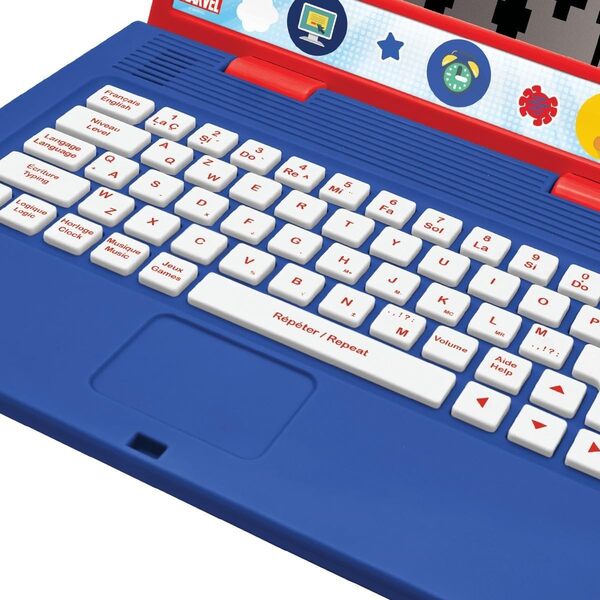 Lexibook, Spidey et Ses Incroyables Amis, Ordinateur Portable éducatif français/Anglais, Jouet pour Enfants, 170 activités pour Apprendre, Jeux et Musique, Grand écran, Rouge/Bleu, JC599SPi1